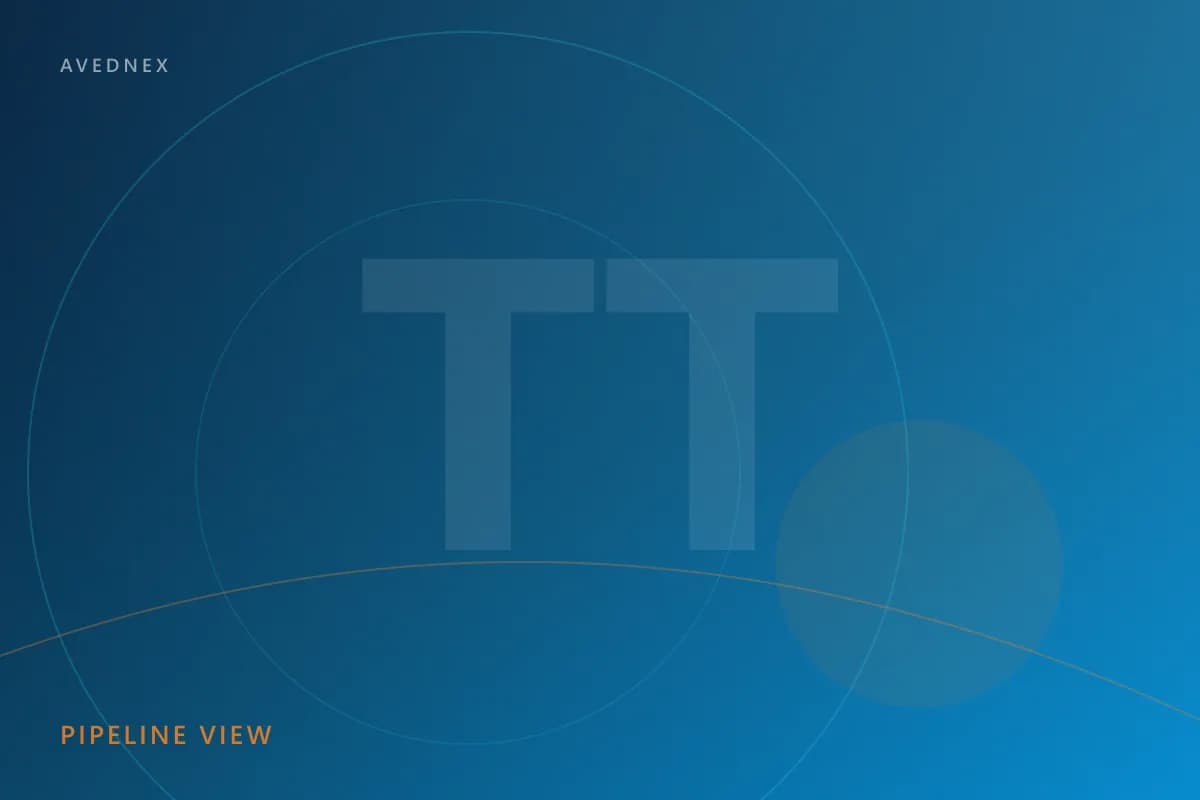 Stylised TenderTrack Pro pipeline dashboard placeholder on a midnight navy gradient